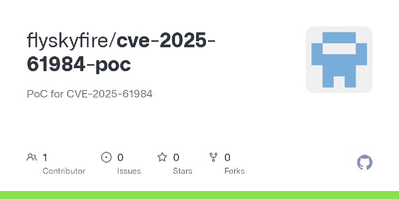 GitHub - flyskyfire/cve-2025-61984-poc: PoC for CVE-2025-61984