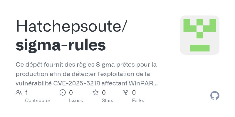 GitHub - Hatchepsoute/sigma-rules: Ce dépôt fournit des règles Sigma prêtes pour la production afin de détecter l’exploitation…