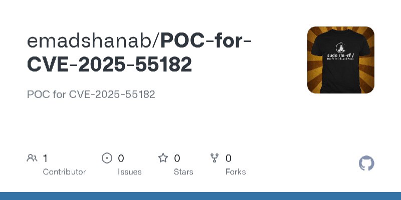 GitHub - emadshanab/POC-for-CVE-2025-55182: POC for CVE-2025-55182