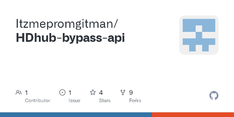 GitHub - Itzmepromgitman/HDhub-bypass-api
