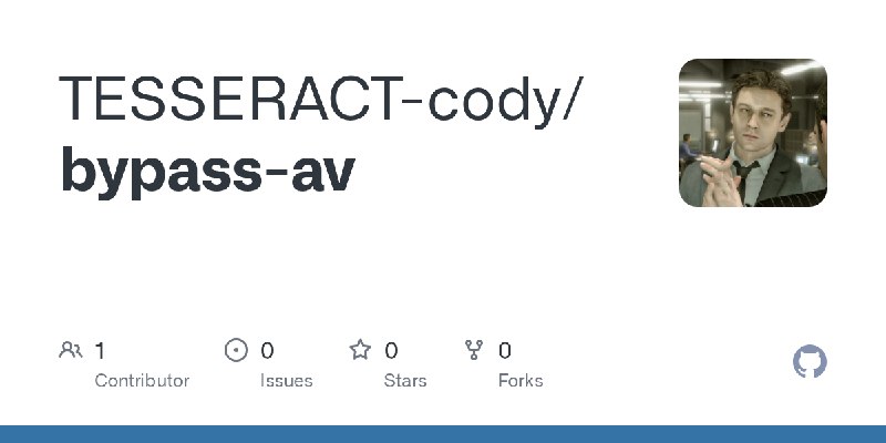 GitHub - TESSERACT-cody/bypass-av