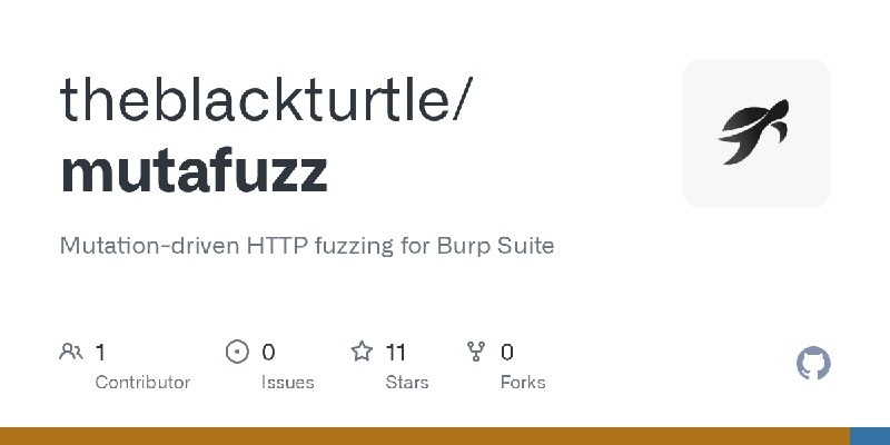 GitHub - theblackturtle/mutafuzz: Mutation-driven HTTP fuzzing for Burp Suite