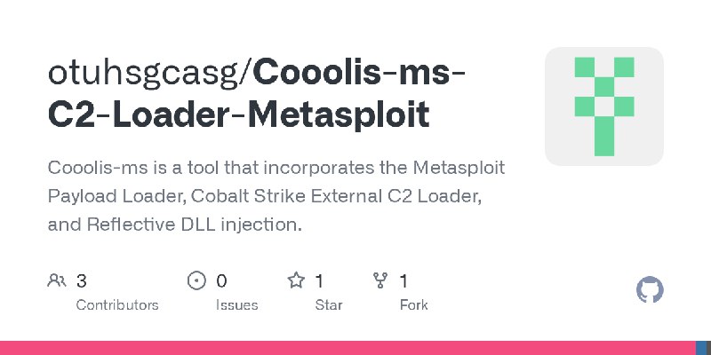 GitHub - otuhsgcasg/Cooolis-ms-C2-Loader-Metasploit: Cooolis-ms is a tool that incorporates the Metasploit Payload Loader, Cobalt…