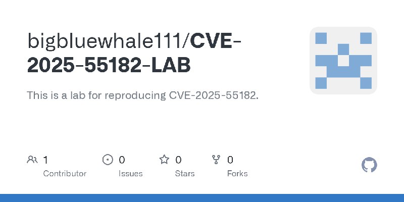 GitHub - bigbluewhale111/CVE-2025-55182-LAB: This is a lab for reproducing CVE-2025-55182.