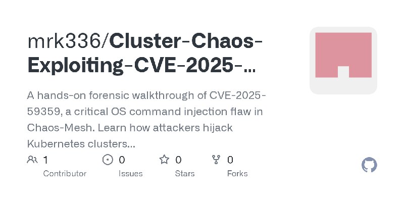 GitHub - mrk336/Cluster-Chaos-Exploiting-CVE-2025-59359-for-Kubernetes-Takeover: A hands-on forensic walkthrough of CVE-2025-59359…