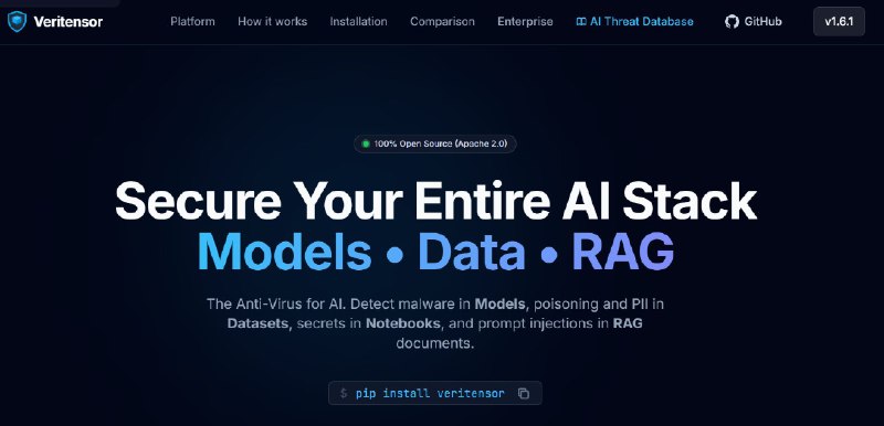GitHub - arsbr/Veritensor: The Anti-Virus for AI Artifacts & RAG Firewall. A static analysis tool scanning Models and Notebooks…