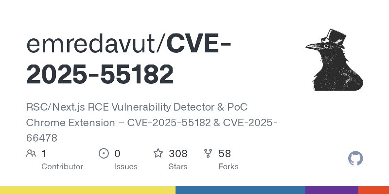 GitHub - emredavut/CVE-2025-55182: RSC/Next.js RCE Vulnerability Detector & PoC Chrome Extension – CVE-2025-55182 & CVE-2025-66478