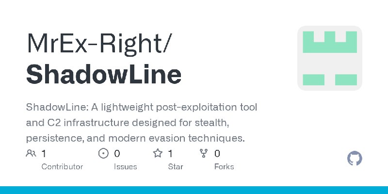 GitHub - MrEx-Right/ShadowLine: ShadowLine: A lightweight post-exploitation tool and C2 infrastructure designed for stealth, persistence…