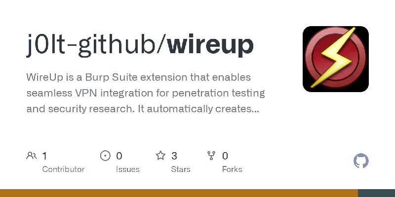 GitHub - j0lt-github/wireup: WireUp is a Burp Suite extension that enables seamless VPN integration for penetration testing and…