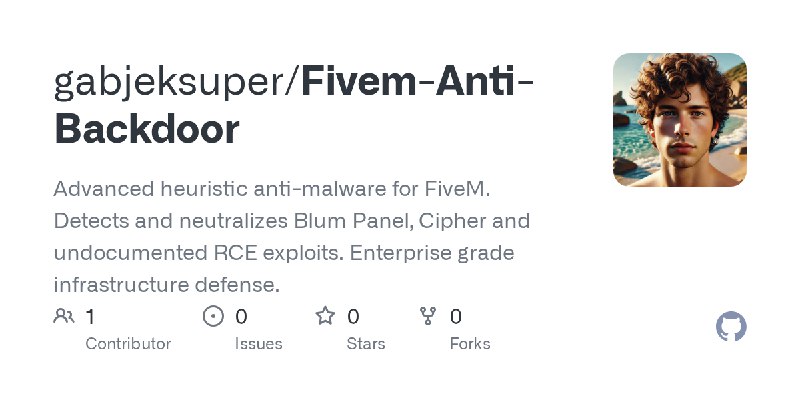 GitHub - gabjeksuper/Fivem-Anti-Backdoor: Advanced heuristic anti-malware for FiveM. Detects and neutralizes Blum Panel, Cipher…
