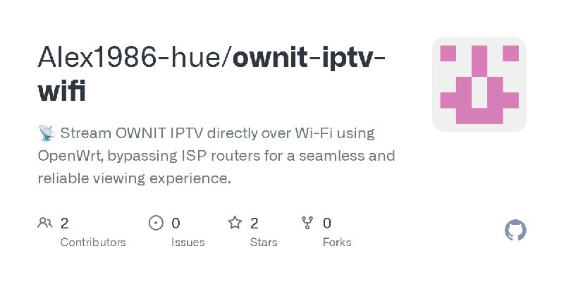 GitHub - Alex1986-hue/ownit-iptv-wifi: 📡 Stream OWNIT IPTV directly over Wi-Fi using OpenWrt, bypassing ISP routers for a seamless…