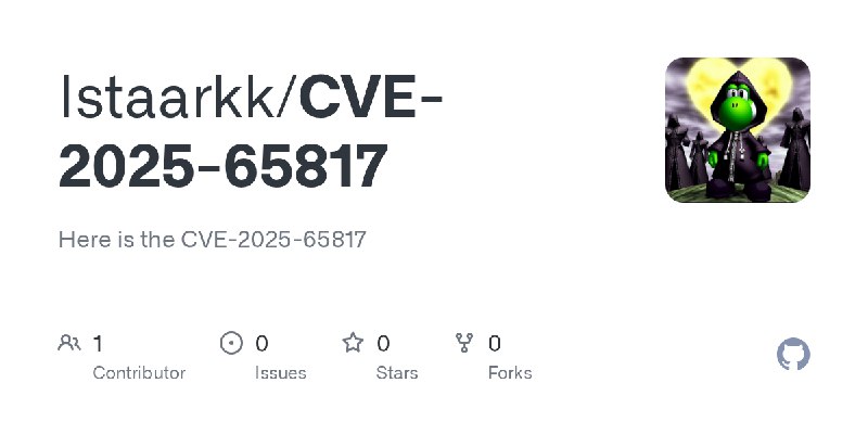GitHub - Istaarkk/CVE-2025-65817: Here is the CVE-2025-65817
