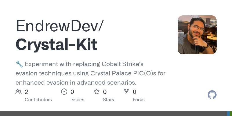 GitHub - EndrewDev/Crystal-Kit: 🔧 Experiment with replacing Cobalt Strike's evasion techniques using Crystal Palace PIC(O)s for…