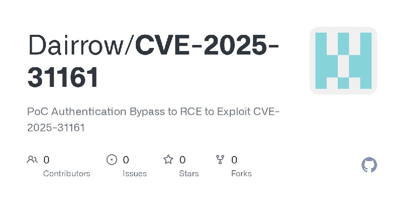 Dairrow/CVE-2025-31161