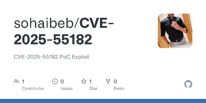 GitHub - sohaibeb/CVE-2025-55182: CVE-2025-55182 PoC Exploit