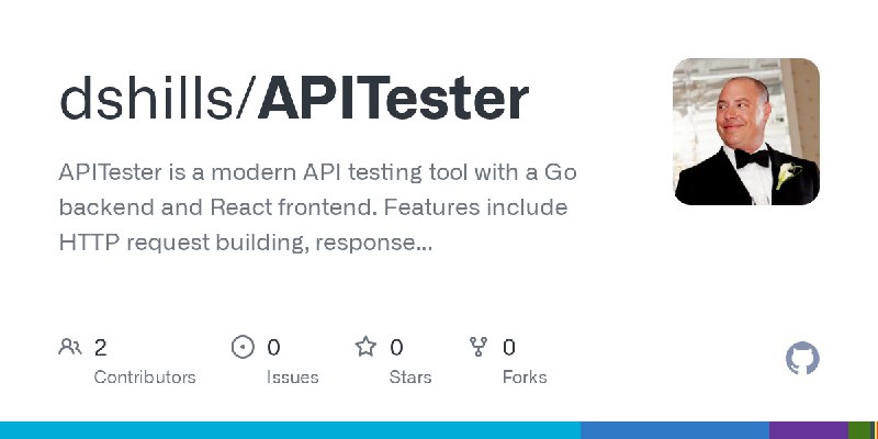 GitHub - dshills/APITester: APITester is a modern API testing tool with a Go backend and React frontend. Features include HTTP…