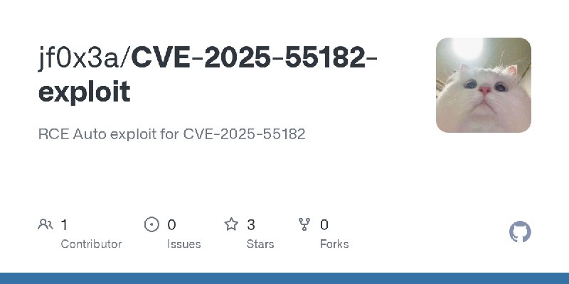 GitHub - jf0x3a/CVE-2025-55182-exploit: RCE Auto exploit for CVE-2025-55182