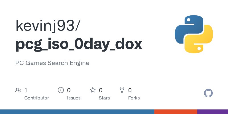 GitHub - kevinj93/pcg_iso_0day_dox: PC Games Search Engine