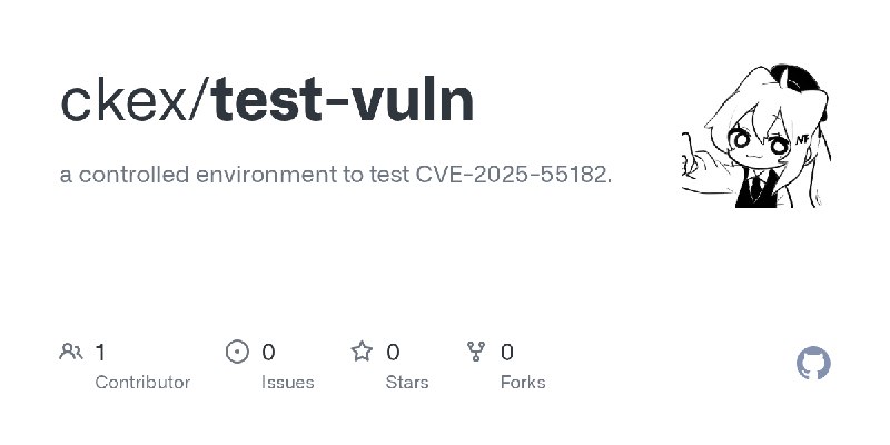 GitHub - ckex/test-vuln: a controlled environment to test CVE-2025-55182.
