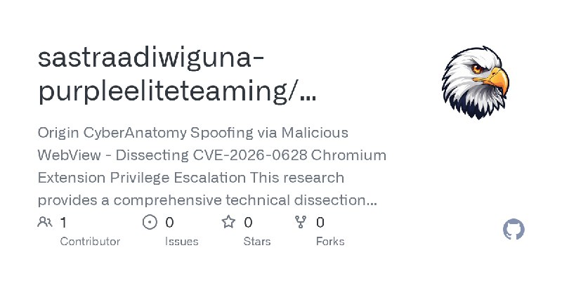 GitHub - sastraadiwiguna-purpleeliteteaming/Dissecting-CVE-2026-0628-Chromium-Extension-Privilege-Escalation: Origin CyberAnatomy…