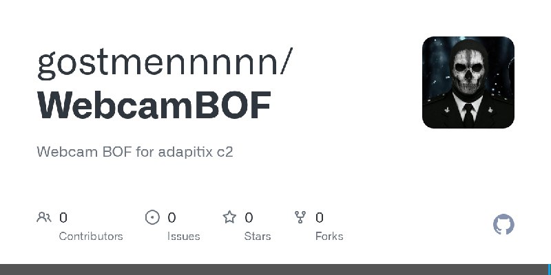 GitHub - gostmennnnn/WebcamBOF: Webcam BOF for adapitix c2