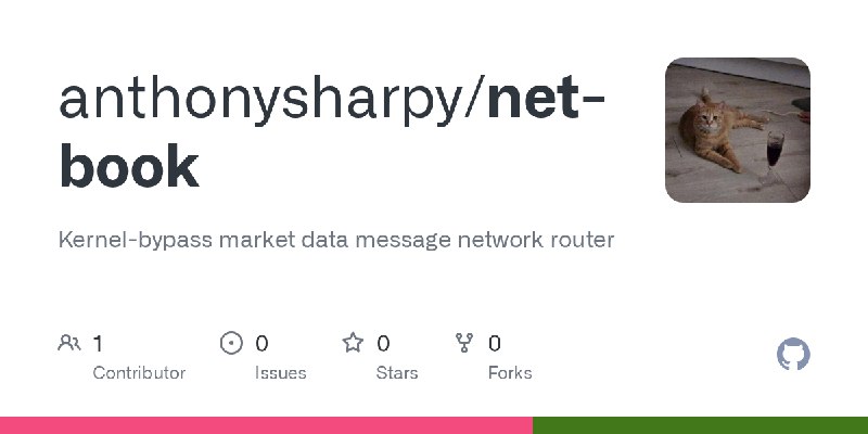 GitHub - anthonysharpy/net-book: Kernel-bypass market data message network router