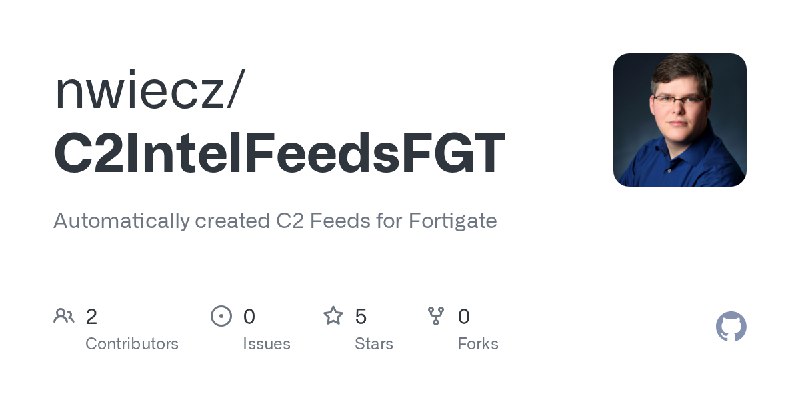 GitHub - nwiecz/C2IntelFeedsFGT: Automatically created C2 Feeds for Fortigate