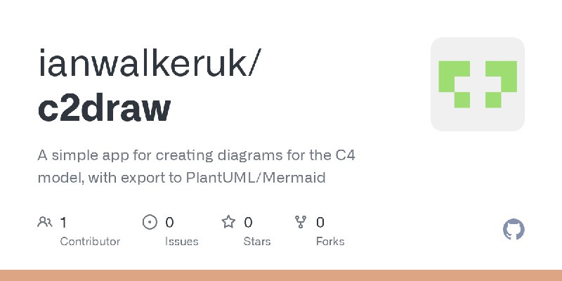 GitHub - ianwalkeruk/c2draw: A simple app for creating diagrams for the C4 model, with export to PlantUML/Mermaid