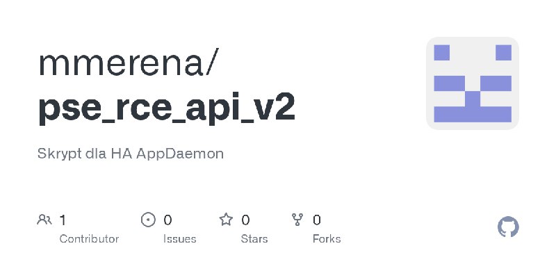 GitHub - mmerena/pse_rce_api_v2: Skrypt dla HA AppDaemon