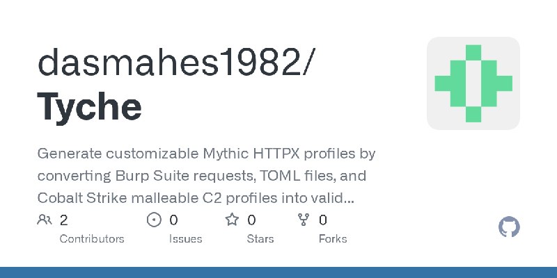 GitHub - dasmahes1982/Tyche: Generate customizable Mythic HTTPX profiles by converting Burp Suite requests, TOML files, and Cobalt…